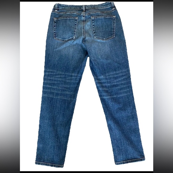 Eileen Fisher Jeans Womens 6 Mid-Rise Straight Leg Medium Wash Organic Cotton - Picture 2 of 9